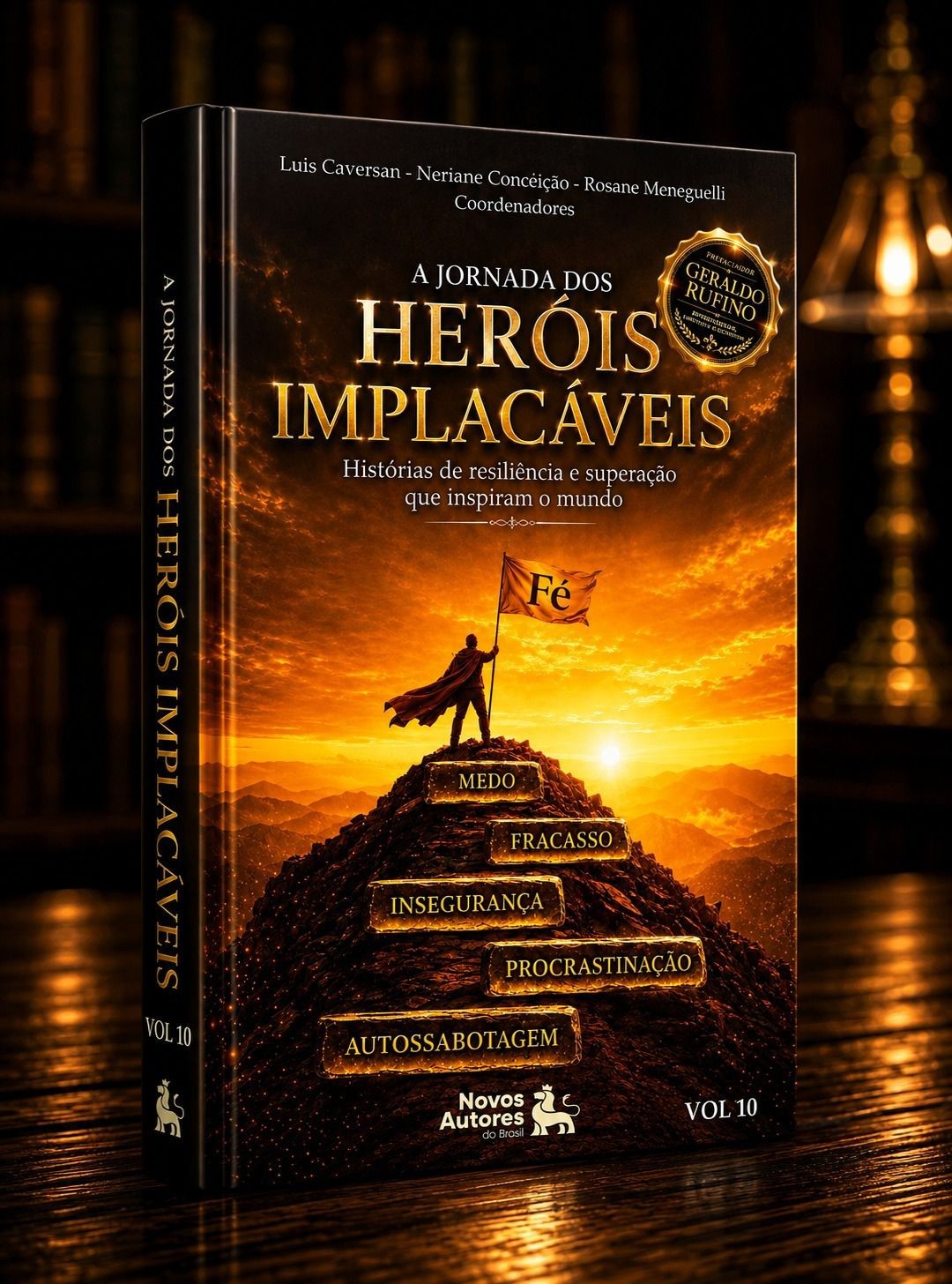 Capa do livro Heróis Implacáveis vol. 10, Editora Novos Autores do Brasil